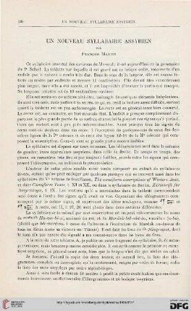 27: Un nouveau syllabaire assyrien