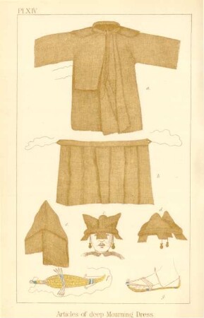 Articles of deep mourning dress