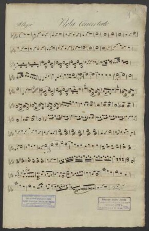 Konzerte; vla, orch; A-Dur