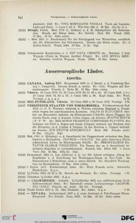 Aussereuropäische Länder (Nr. 18534-18706)