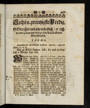 497-516, Sechsundzwanzigste Predigt