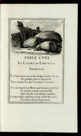 Fable CVIII. Le Cochet, Le Chat Et Le Souriceau.