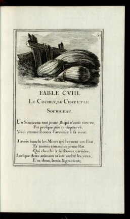 Fable CVIII. Le Cochet, Le Chat Et Le Souriceau.