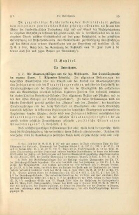 II. Kapitel. Die Unterthanen