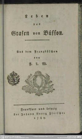 Leben des Grafen Büffon
