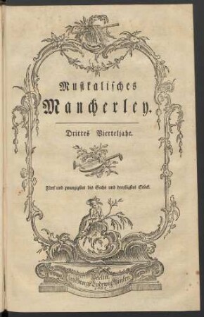 Drittes Vierteljahr. Fünf und zwanzigstes bis Sechs und dreyßigstes Stück