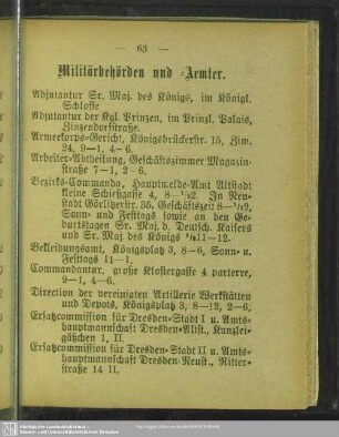 Militärbehörden und -Aemter