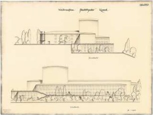 Staatstheater Kassel: Ansicht Südwest/Südost 1:200