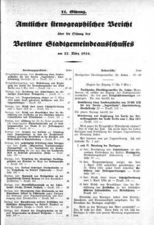 Sitzung 11, 22. März 1934