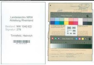 Entnazifizierung Heinrich Tinnefeld , geb. 24.02.1884 (Rektor)