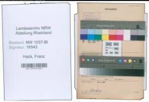 Entnazifizierung Franz Hack , geb. 24.02.1897 (Sekretaer)