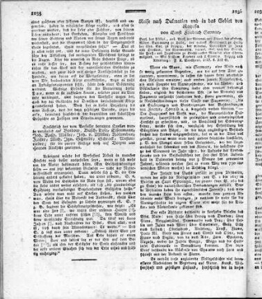 Reise nach Dalmatien und in das Gebiet von Ragusa : Mit 9 illum. Kupfern und 2 Charten / von Ernst Friedrich Germar, Dokt. der Philos., auss. Prof. der Mineral. und Direkt. der akadem. Miner. Samml. zu Halle, der naturf. Ges. zu Halle, der ökon. Soc. zu Leipzig, der mineral. Societäten zu Jena u. Dresden, der Wetterauisch. naturf. Ges. und der Societ. für Forst- und Jagdkunde zu Dreyssigacker Mitglied oder Ehrenmitglied. - Leipzig und Altenburg : Brockhaus, 1817
