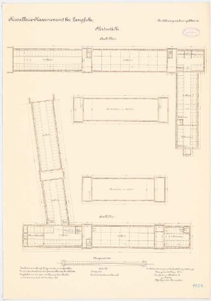 Kavallerie Kasernement, Danzig-Langfuhr Pferdeställe: Grundrisse 1:200
