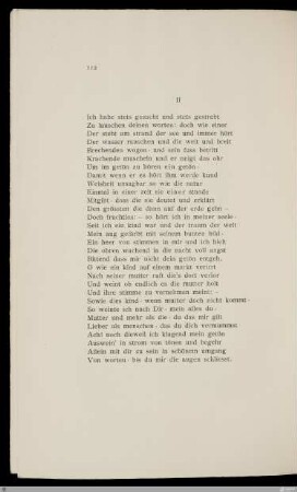 II Ich habe stets gesucht und stets gestrebt