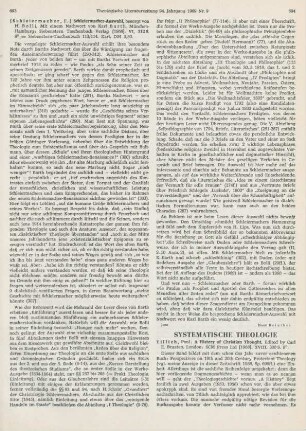 693-694 [Rezension] Schleiermacher, Friedrich, Schleiermacher-Auswahl