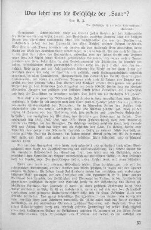 Was lehrt uns die Geschichte der Saar
