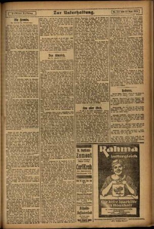 Zweite Ausgabe vom Dienstag, den 23. September 1924.