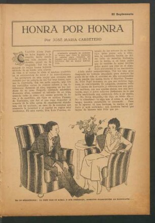 Honra por honra : Ilustraciones de J. Vela Santibáñez.
