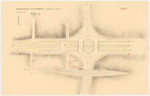 Bundesgartenschau 1969, Dortmund: Verkehrsplanung Ringverkehr, Rheinlanddamm, Ruhrallee in Lageplan und Schnitt 1:500, 1:100