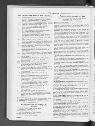 Wir begrüßen als neue Mitglieder im EBV: