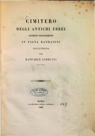 Cimitero degli antichi Ebrei scoperto recentemente in vigna Randinini