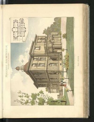 Villa in Zürich. Prof. F. Bluntschli, Architekt. Grundriss des Erdgeschosses