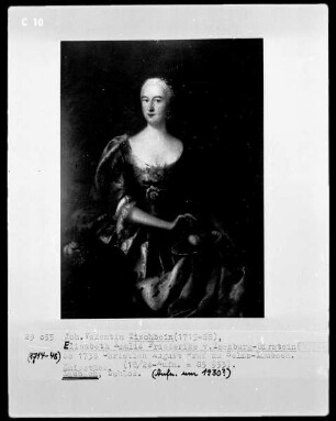 Ehebildnisse Christian August und Elisabeth Amalie Friederike zu Solms-Laubach — Elisabeth Amalie Friederike Gräfin zu Solms-Laubach