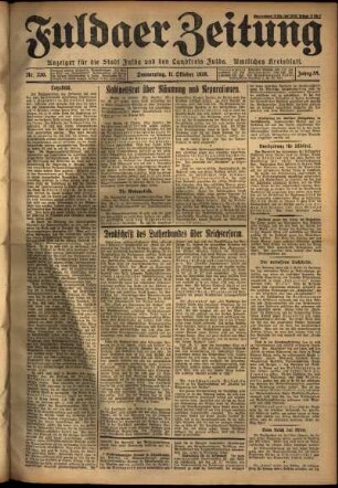 Ausgabe vom Donnerstag, den 11. Oktober 1928.
