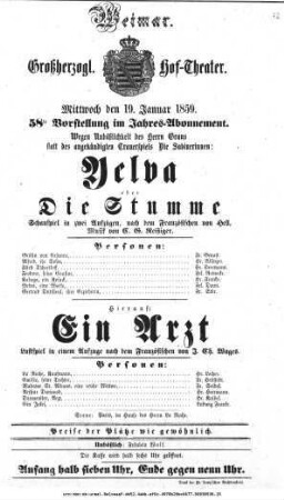 Yelva oder Die Stumme