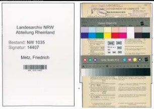 Entnazifizierung Friedrich Metz , geb. 23.01.1889 (Buerobeamter)