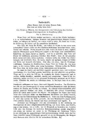 Nachschrift : ein Wort an Eltern, bei Gelegenheit der Gründung des Ersten Bürger-Kindergartens in Hamburg (1850)