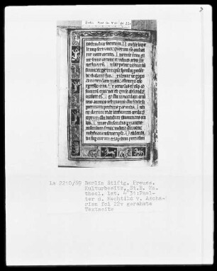 Psalter der Mechthild von Anhalt — In der Bordüre allerlei Tiere, Folio 22verso