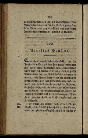 XXXI. Aemilius Paulus. - XXXV. Lucius Licinius Lucullus.