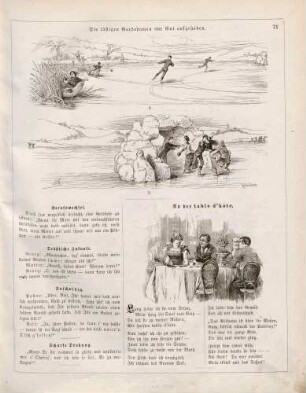 "Die lästigen Gardedamen oder Gut aufgehoben" "An der table d'hôte"