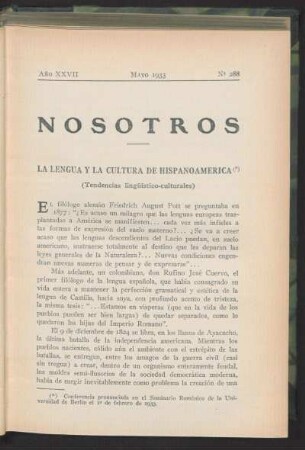 La lengua y la cultura de hispanoamérica : (Tendencias lingüístico-culturales)