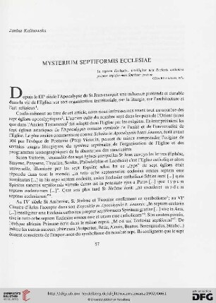 36: Mysterium septiformis Ecclesiae