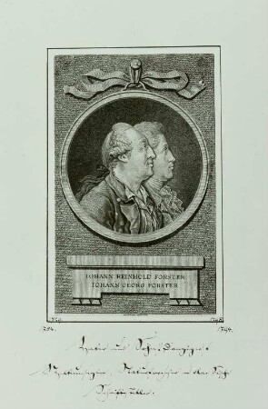 Doppelbildnis Johann Reinhold Forster und Johann Georg Forster