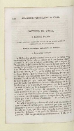 Contrées de l'Asie