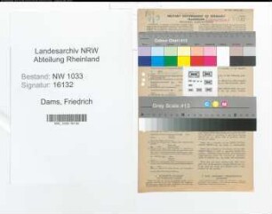 Entnazifizierung Friedrich Dams , geb. 01.12.1889 (Anstreicher)