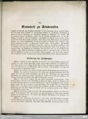 Die Entwürfe zu Stubenöfen