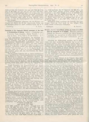 492-493 [Rezension] Berger, Samuel, Les préfaces jointes aux livres de la Bible dans les manuscrits
