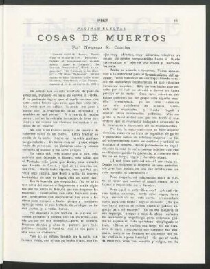 Páginas electas - Cosas de muertos