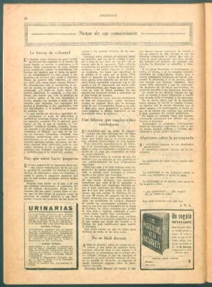 Notas de un comerciante