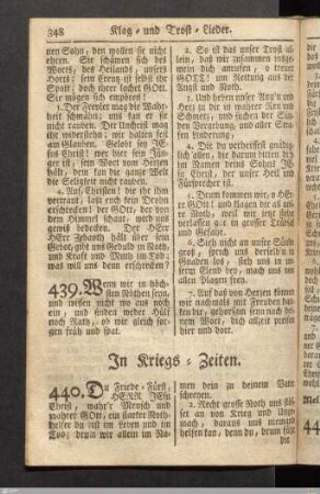 In Kriegs-Zeiten.