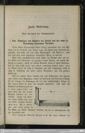 Zweite Abtheilung. Vom Zurichten des Rohmaterials