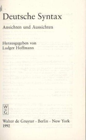 Eröffnung der Jahrestagung am 12.3.1991