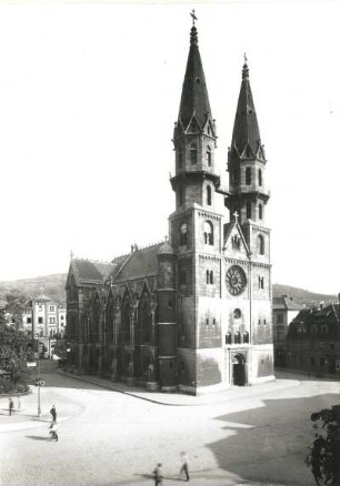Meiningen, Stadtkirche Unserer lieben Frauen : Meiningen. Stadtkirche Unserer lieben Frauen. Ansicht von Nordwesten