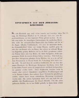 Epitaphium Auf Dem Johannis-Kirchhof. [Taf. 91]