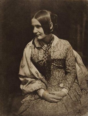 Lady in Flowered Dress