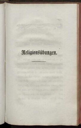 Religionsübungen.